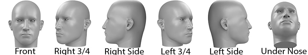 Profile views used to assess the nose in a virtual consultation